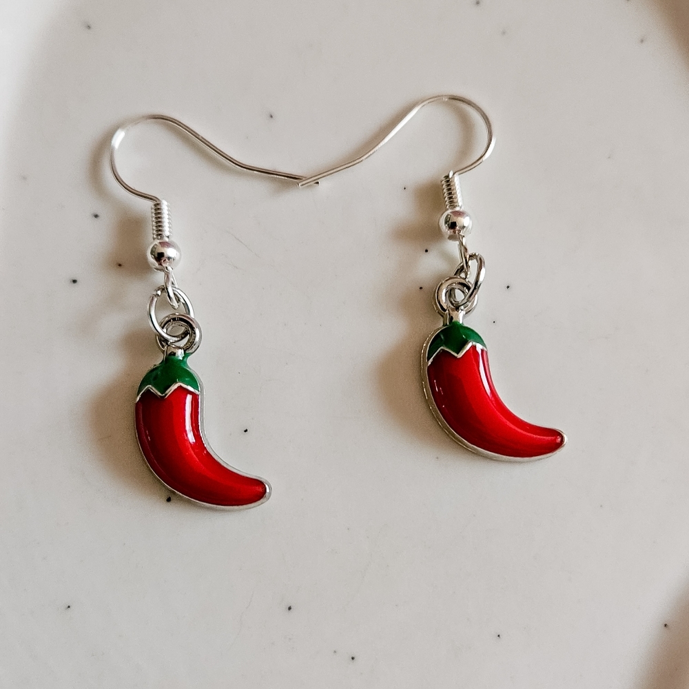 Handmade Red Chili Pepper 🌶 Earrings